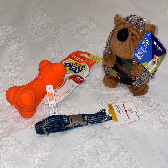 Boots & Barkley collar + 2 dog toys. New - Picture 1 of 13